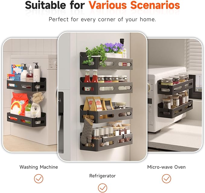 Sevenblue 2 Pack Strong Magnetic Spice Rack - Image 6