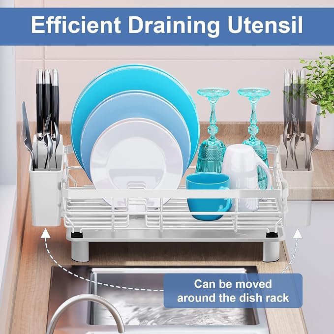 MOUKABAL Dish Drying Rack, Dish Rack, Stainless Steel Dish Racks - Image 5
