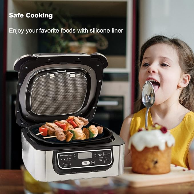 Replacement Stainless Steel Splatter Shield and Reusable Silicone Liner Set - Image 9