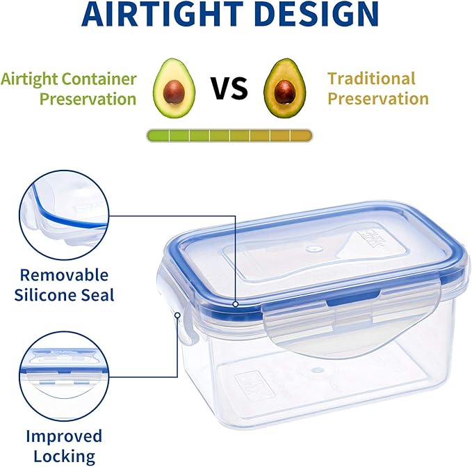 KIGI 6OZ Small Mini Plastic Food Storage Containers - Image 3