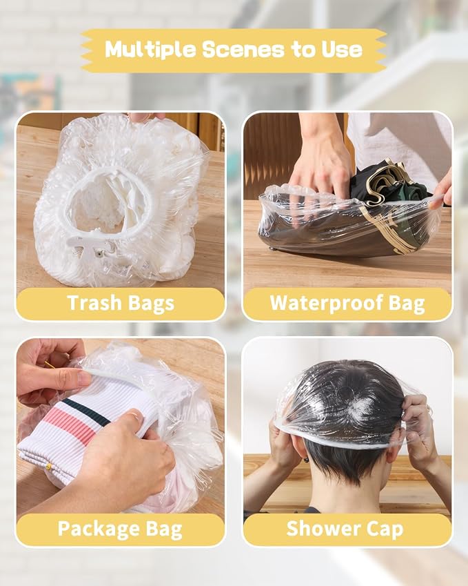 Plastic Bowl Covers for Sourdough Bread Proofing Large Disposable Elastic Food - Image 9