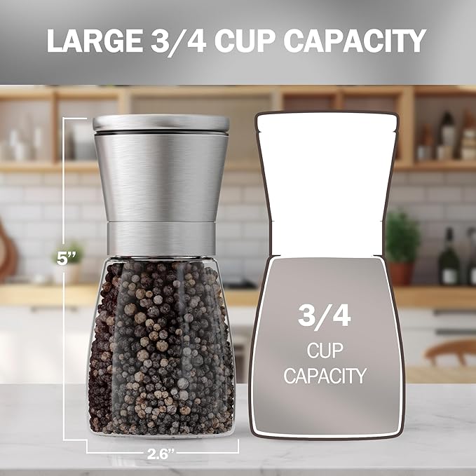 HOME EC Original Stainless Steel Salt or Pepper Grinder 1pk - Image 2