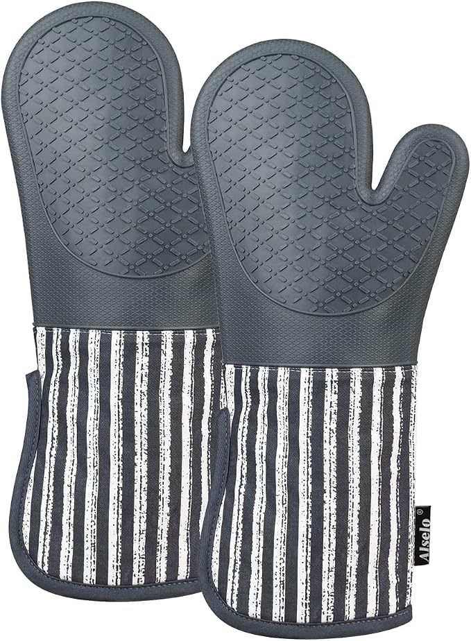 Alselo Silicone Oven Mitts Heat Resistant 932℉ - Image 9