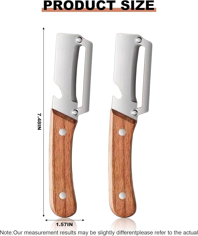 2 Pack Multi-Functional Stainless Steel Thickened Fruit Peeler Knife - Image 2