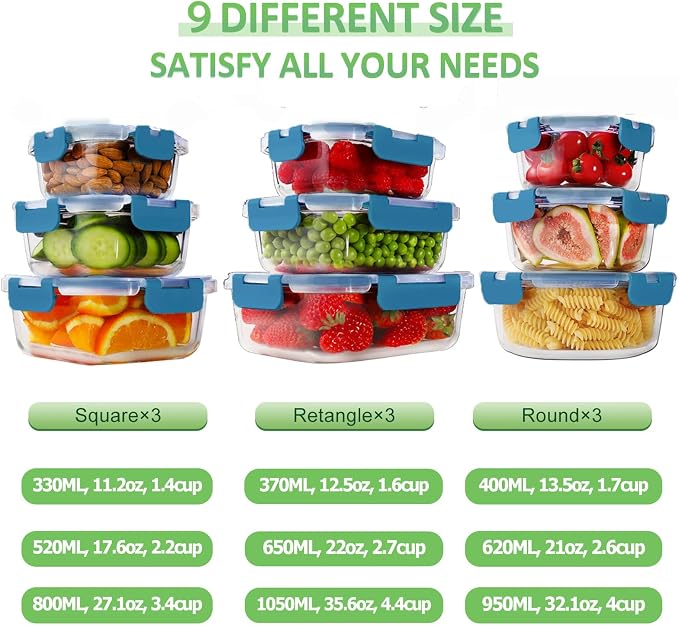 HOMBERKING Glass Food Storage Containers - Image 2