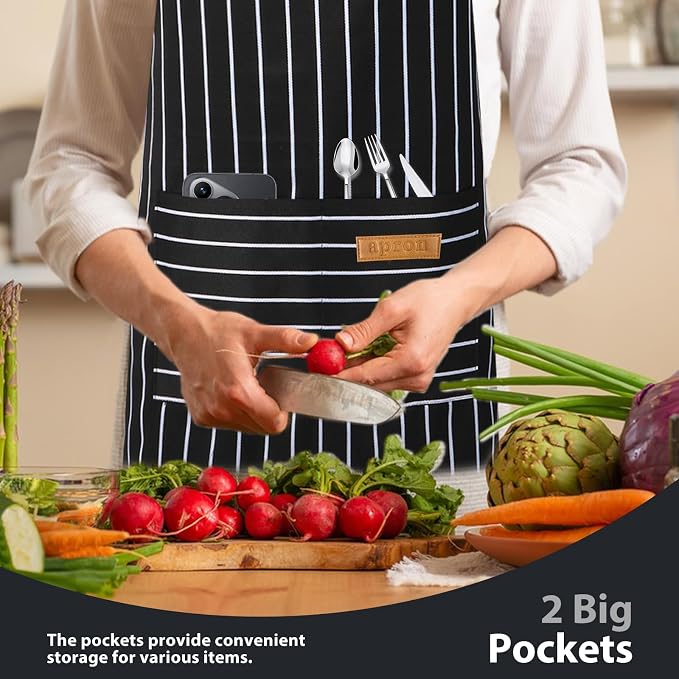 VALOME 2 Pack Kitchen Aprons, Apron - Image 4
