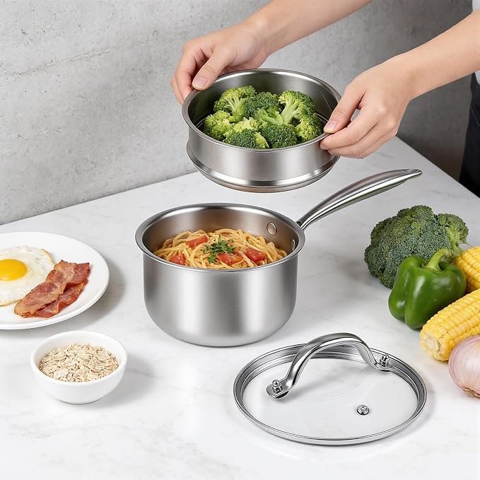 Ohtomber Tri-Ply Steamer for Cooking - Image 3