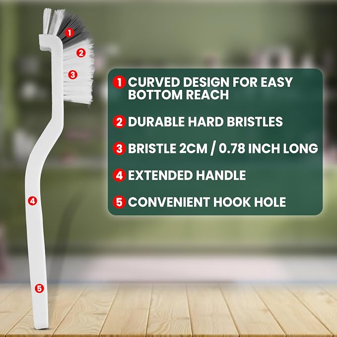 8 Pcs Crevice Cleaning Brush Set – Hard Bristle Cleaning Tools - Image 4