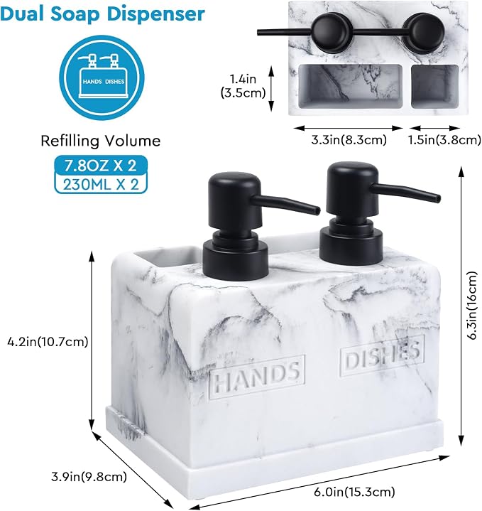 Kitchen Soap Dispenser Set, - Image 7