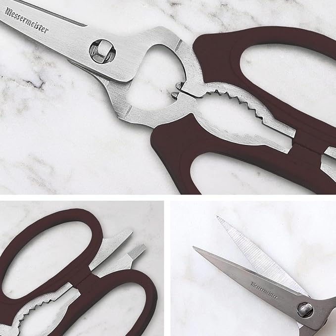 Messermeister 8-Inch Take-Apart Kitchen Scissors, Nut Cracker, Jar Lid - Image 4
