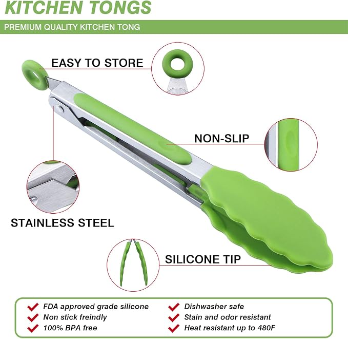 MSY BIGSUNNY Kitchen Food Tongs - Image 6