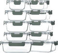 M MCIRCO 10-Pack Glass Food Storage Container by MMCIRCO