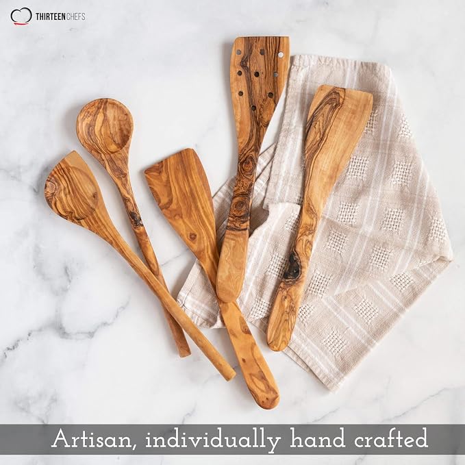 Tramanto Olive Wood Utensil Set - Image 5