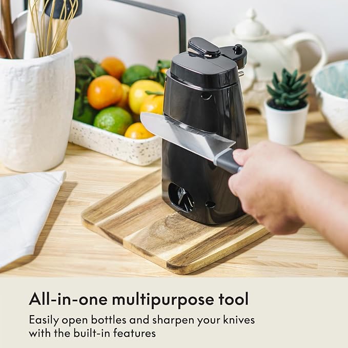 bella Electric Can Opener and Knife Sharpener, Removable Cutting Lever - Image 3