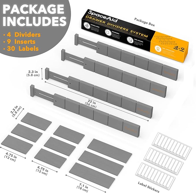 SpaceAid Bamboo Drawer Dividers - Image 4