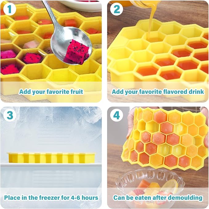 Silicone Mini Ice Cube Tray, 37 Pack Ice Trays - Image 7