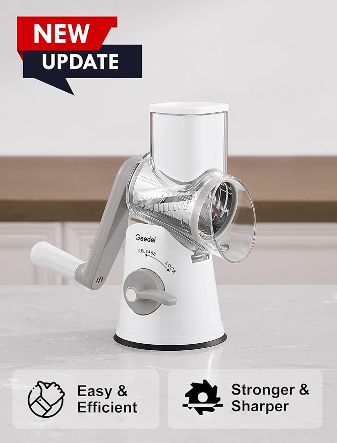 Geedel Rotary Cheese Grater Cheese Shredder - Image 5
