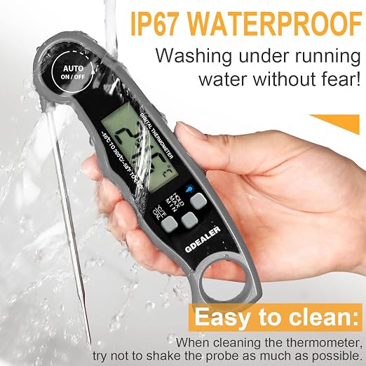GDEALER Meat Thermometer Digital Instant Read Thermometer Ultra-Fast Cooking - Image 3