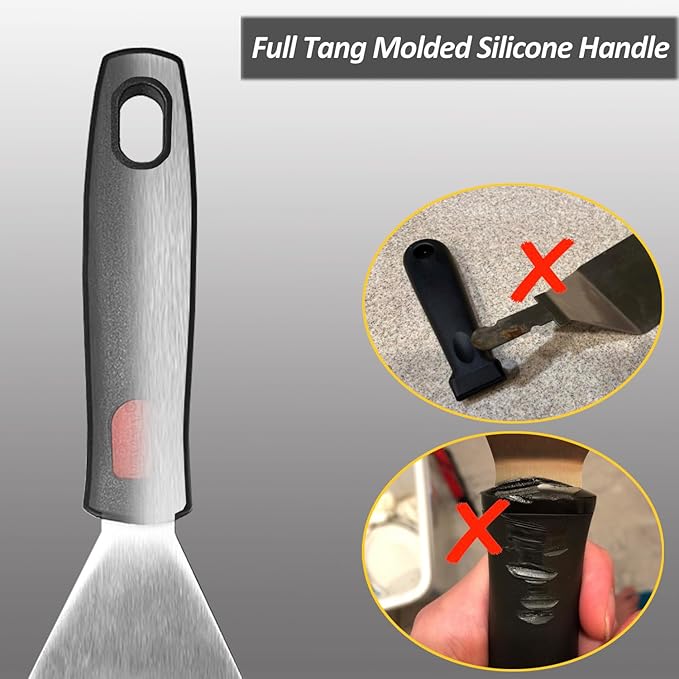 Professional Metal Spatula for Cast Iron Skillets and Flat Top Grills, Full - Image 5