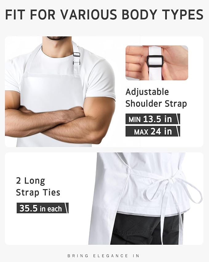 Syntus Chef Apron for Men Women Kitchen Cooking Apron - Image 4