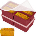 Silicone Freezer Trays with Lids -1 cup soup freezer container large ice cube by Unknown