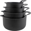 COOK WITH COLOR Nesting Plastic Mixing Bowl Set with Pour Spouts and Handles by CookwithColor
