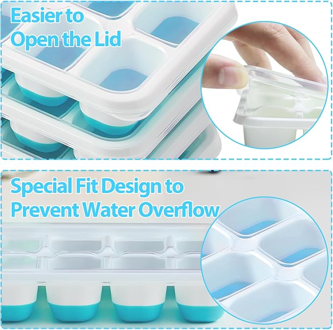 DOQAUS Ice Cube Tray with Lids - Image 5