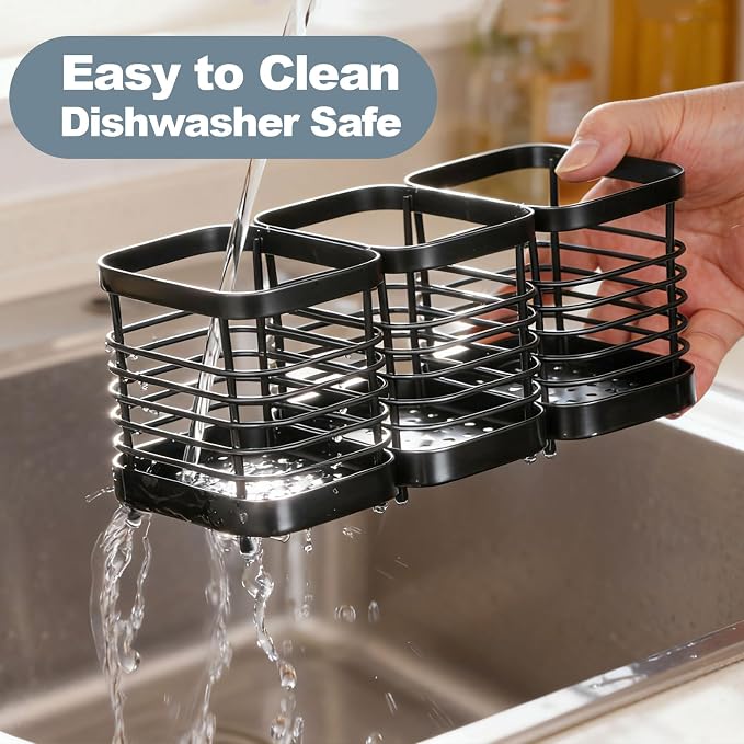 Utensil Holder, Stainless Steel Utensil Drying Rack - Image 4