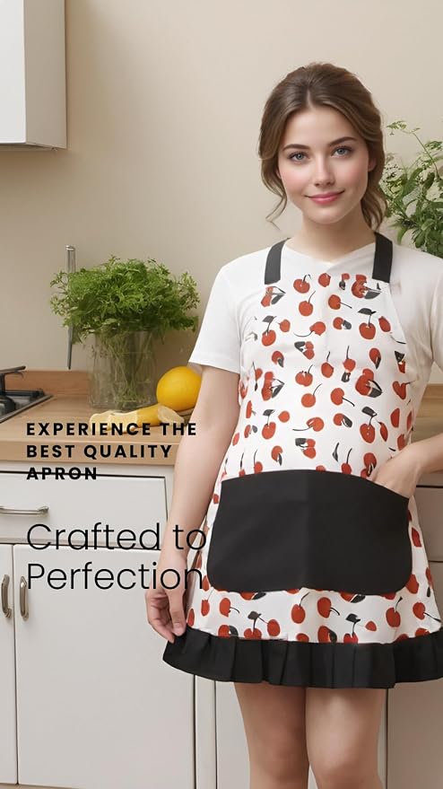Vintage Floral Apron for Women - Image 7