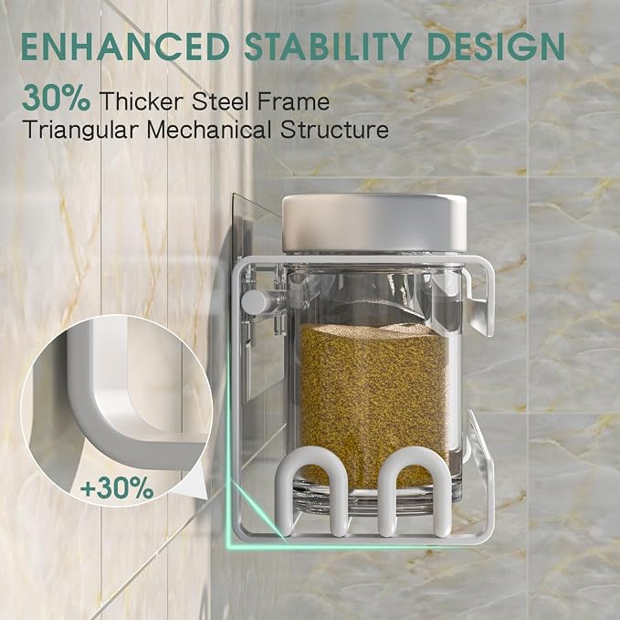 LUCYCAZ 4 Pack Wall Mounted Spice Rack - Image 3