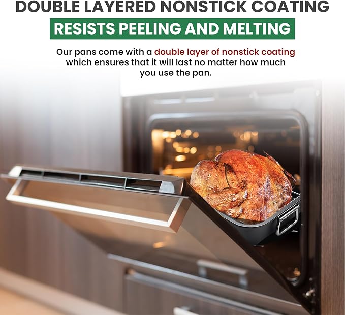 Large Roasting Pan With Rack 12” x 16” - Image 4