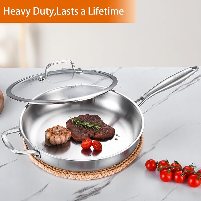 DELARLO Tri-Ply Stainless Steel Pan - Image 6