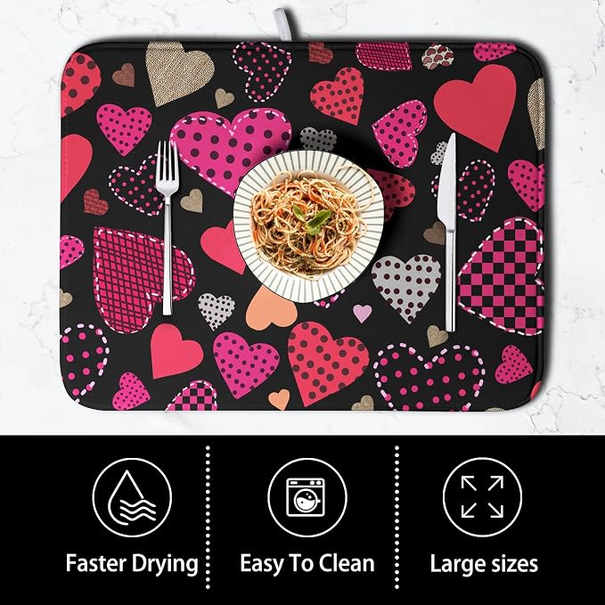 Valentine's Day Kitchen Drying Mats - Image 4