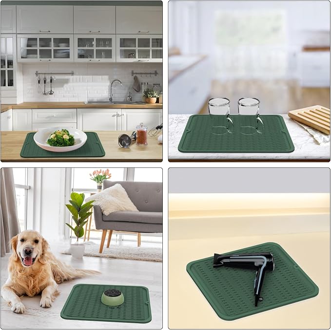 ZLR Silicone Dish Drying Mat 12" x 12" Square - Image 9
