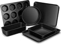 E-far 6-Piece Bakeware Sets, Nonstick Stainless Steel Baking Pans Set by E-far