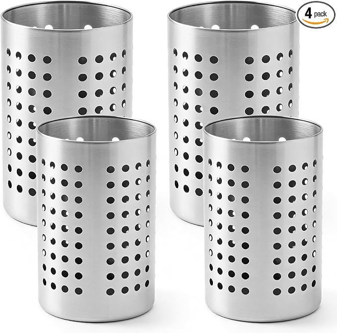 4PCS Stainless Steel Utensil Holder and Utensil Drying Holder, as a Kitchen by Unknown
