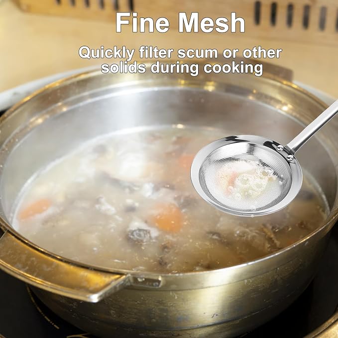Fine Mesh Stainless Steel Sieve Colander, Mesh Strainer - Image 3