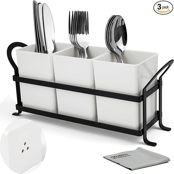 Czlizdyt Cutlery Holder with Drain Holes by CZLIADYT
