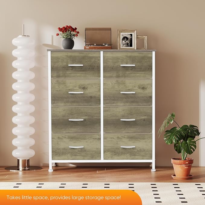 Sweetcrispy 8 Drawer Dresser for Bedroom Large Fabric Storage Tower Organizer - Image 2