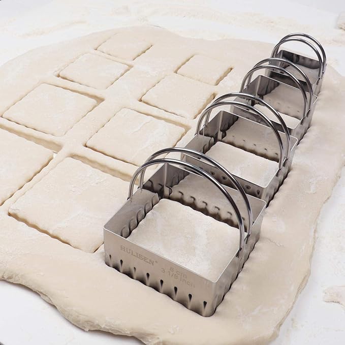HULISEN Square Biscuit Cutter Set, Stainless Steel Cookies Cutter - Image 5