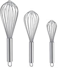 Whisks for Cooking, 3 Pack Stainless Steel Whisk for Blending, Beating and by Kitchen+Cooking+Kit
