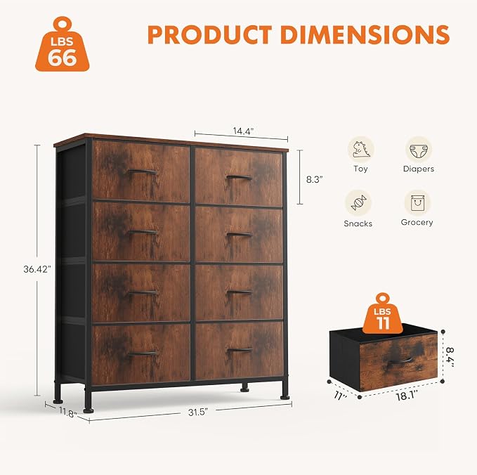 Sweetcrispy Dresser for Bedroom - Image 3