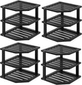 VERTORGAN 3 Tier Bamboo Corner Shelf, Dish Drying Rack, Plate Organizer by VERTORGAN