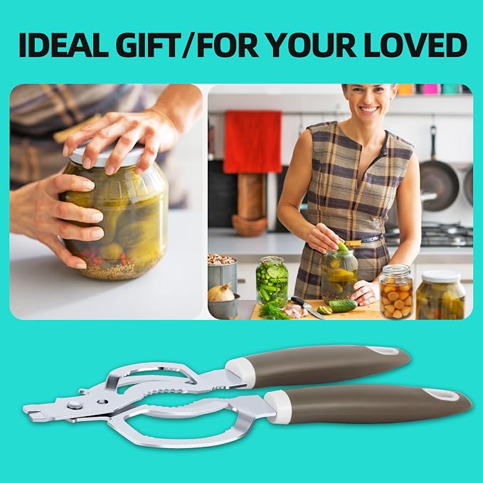 Jar Opener, Stainless Steel Jar Lid Opener, Easy Twist Bottle Opener - Image 9