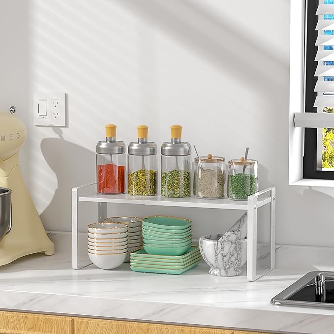 Expandable Cabinet Organizer Shelves, 88lbs High Weight Capacity, Heavy-Duty - Image 7