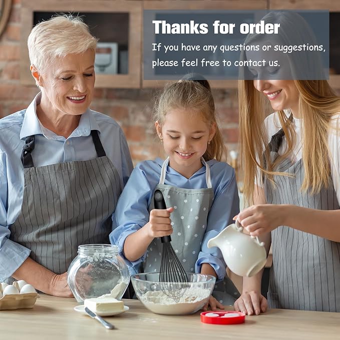 OYV Dishwasher Safe Silicone Whisk, Sealed Waterproof Design Set of 3, - Image 8