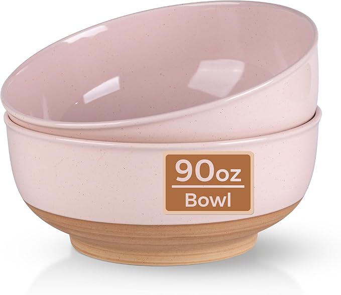 AmorArc 9.8’’ Ceramic Serving Bowls, 90 OZ Extra Large Salad Bowls Set of 2 by AmorArc