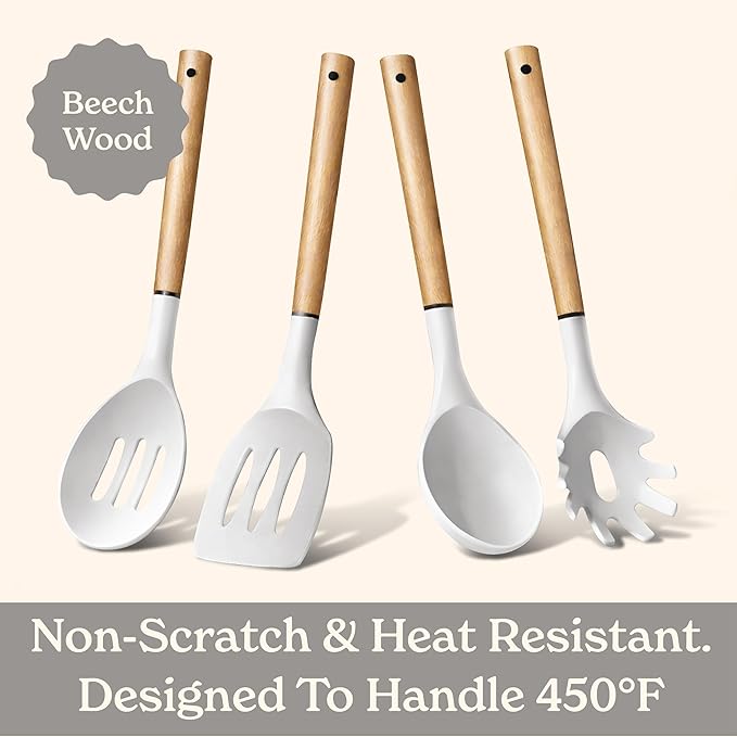 Country Kitchen Non Stick Silicone Utensil Set - Image 5