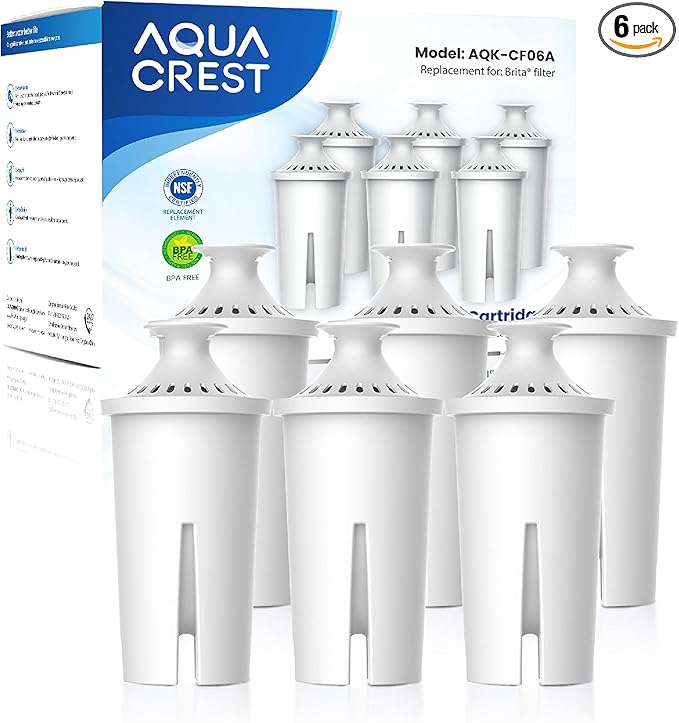 AQUA CREST CF06A Replacement for Brita® Filter, Brita® Water Pitchers and by AQUACREST