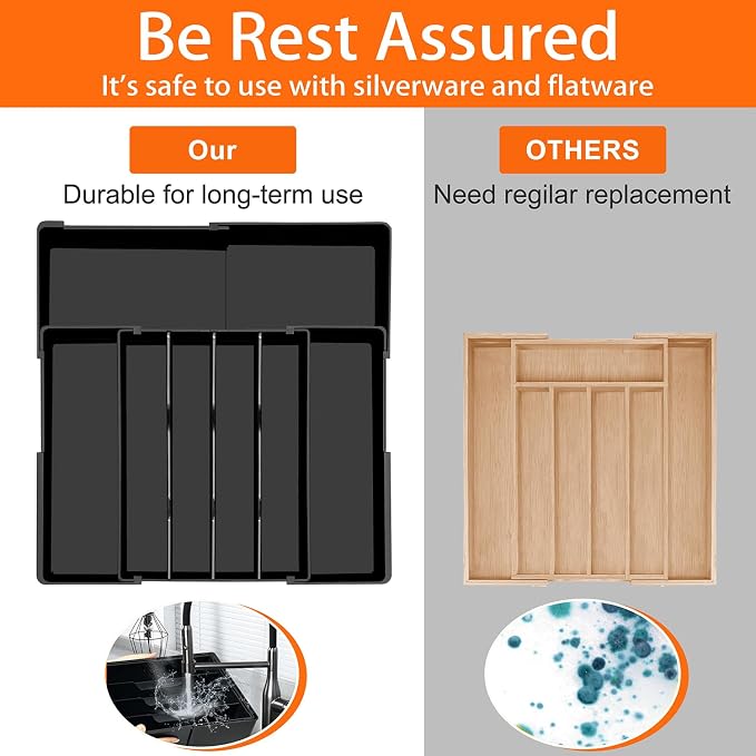Spaclear Large Kitchen Silverware Organizer - Image 9